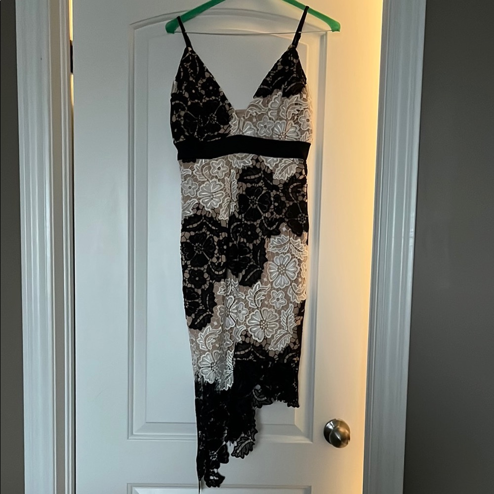 Black and White Lace Dress